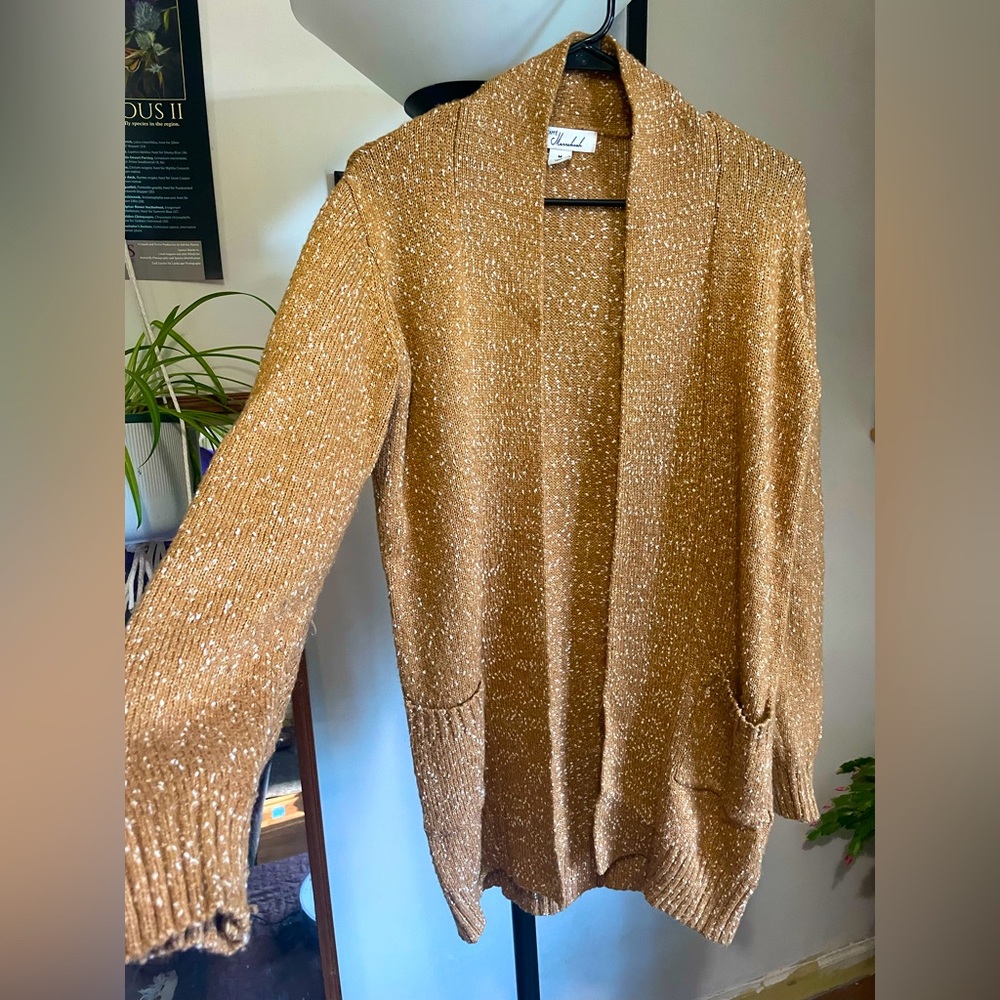 Cafe Marrakesh Textured Open Duster Cardigan Swea… - image 1